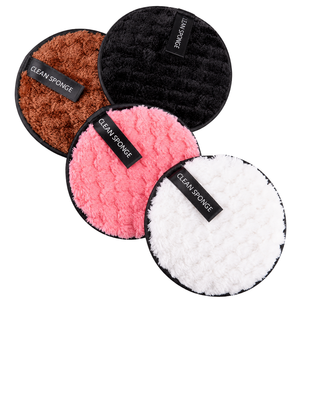 4-Pack Soft Microfiber Facial Cleansing Puffs