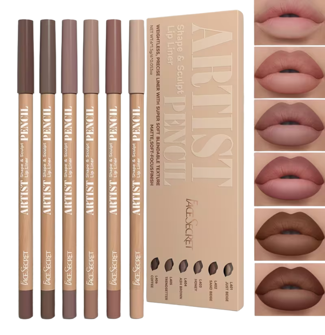Ultra-Fine Matte Nude Lip Liner Set