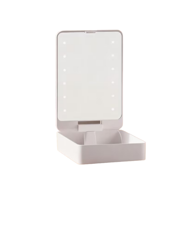 Compact Travel LED Makeup Mirror Case