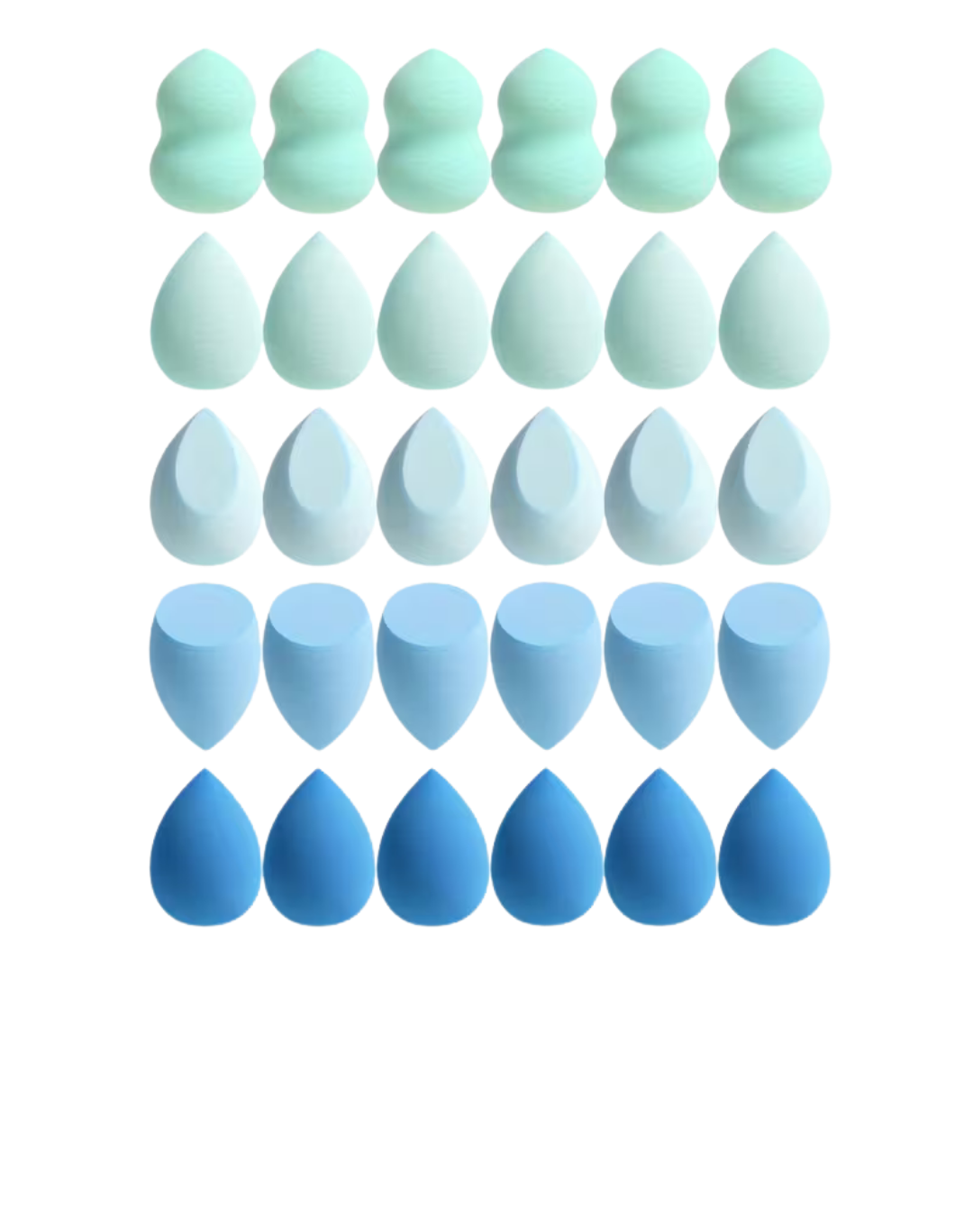 30pcs Professional Makeup Sponge Set