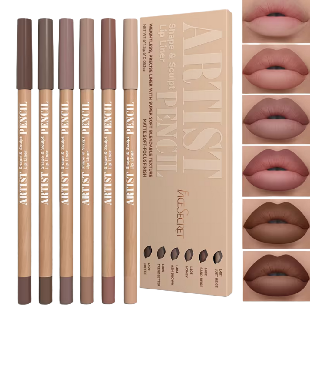 Ultra-Fine Matte Nude Lip Liner Set
