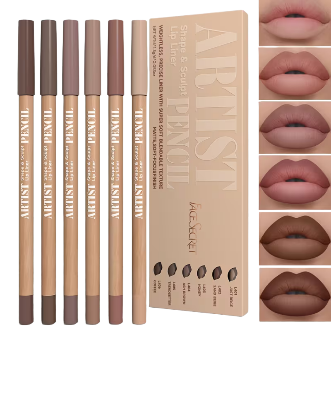 Ultra-Fine Matte Nude Lip Liner Set