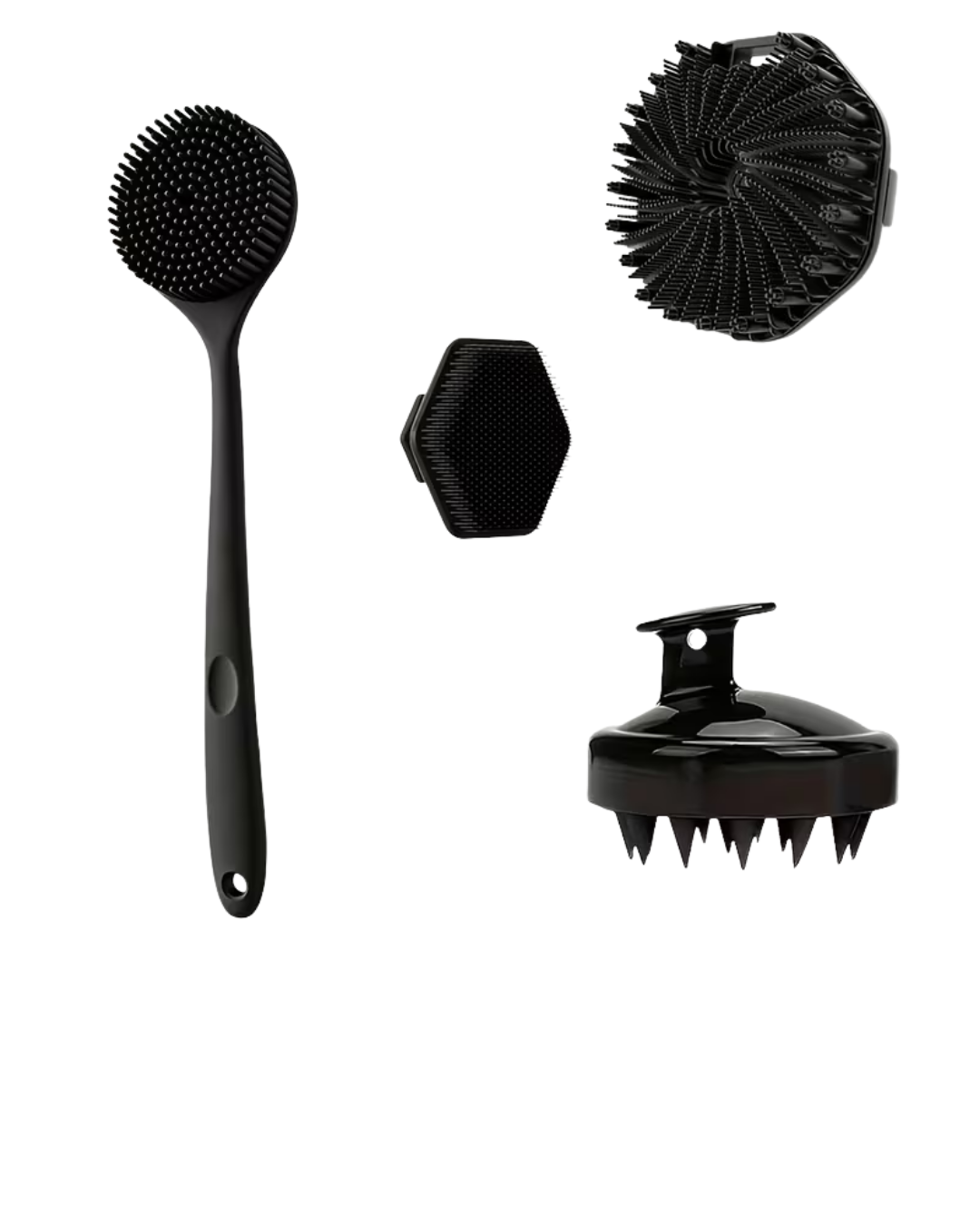 4pcs Silicone Bath Brush Set