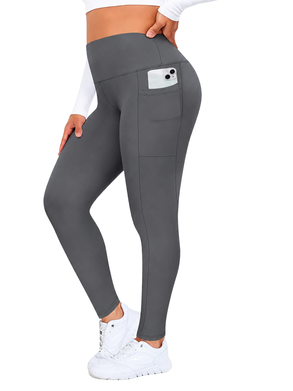 Plus Size Women's Autumn/Winter -Lined Leggings