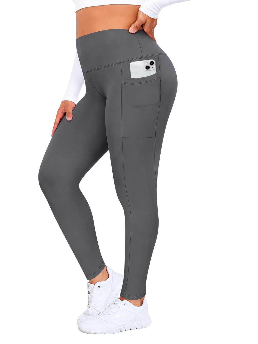 Plus Size Women's Autumn/Winter -Lined Leggings