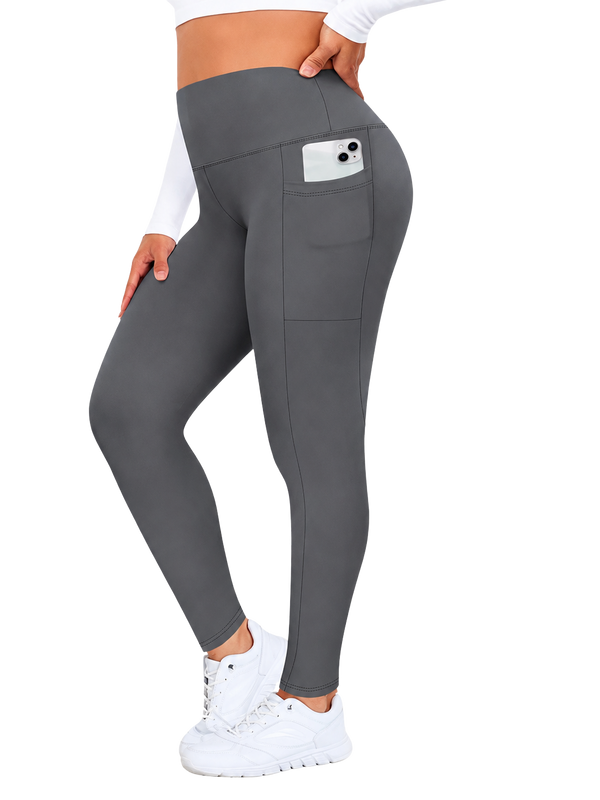 Plus Size Women's Autumn/Winter -Lined Leggings