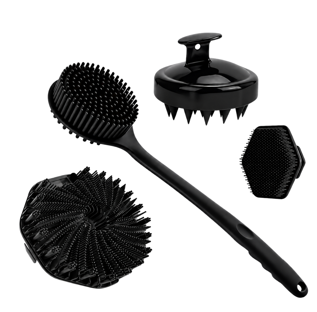 4pcs Silicone Bath Brush Set