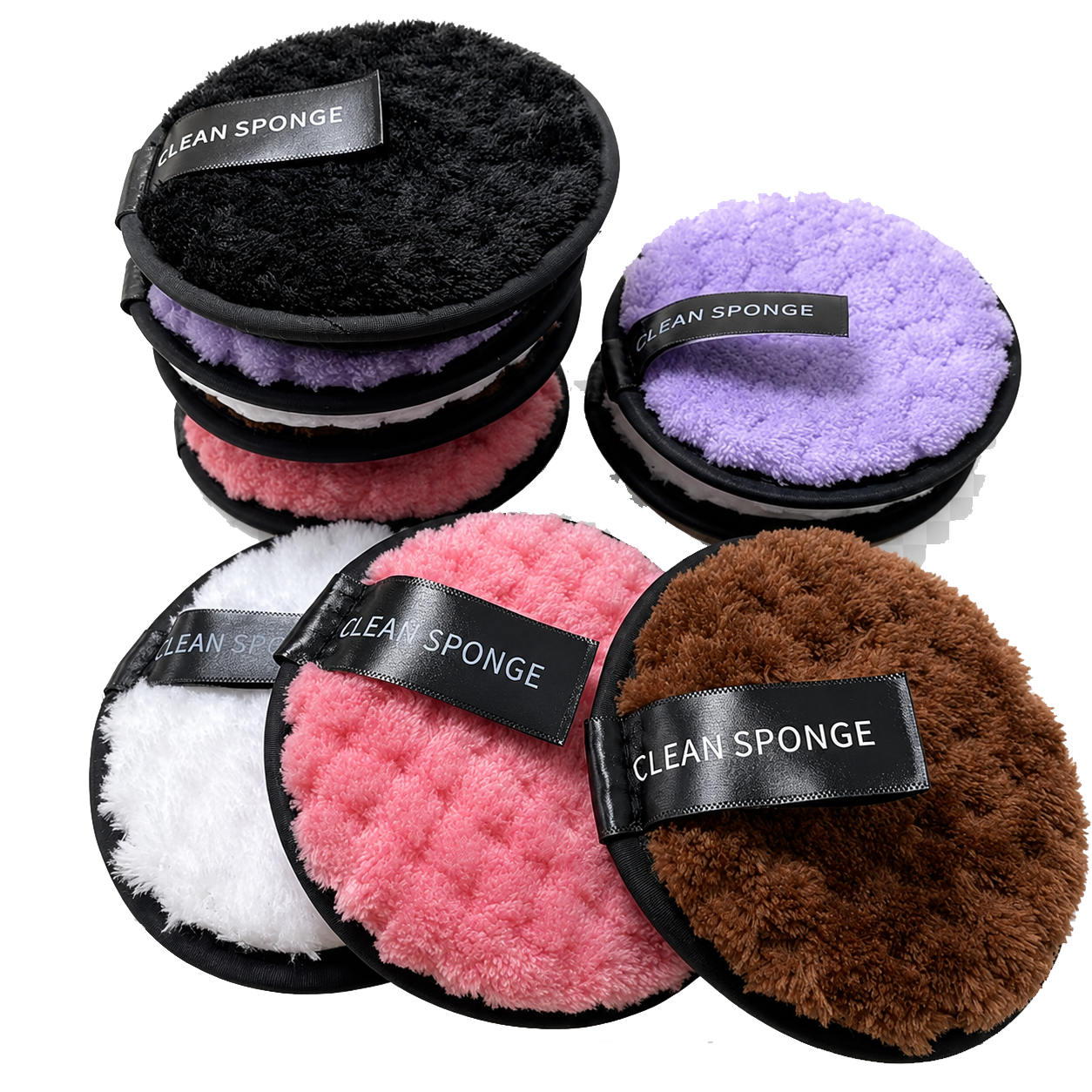 4-Pack Soft Microfiber Facial Cleansing Puffs