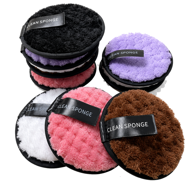 4-Pack Soft Microfiber Facial Cleansing Puffs
